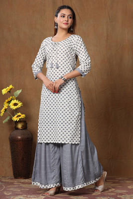 MIRAVAN Women Kurta Palazzo Set