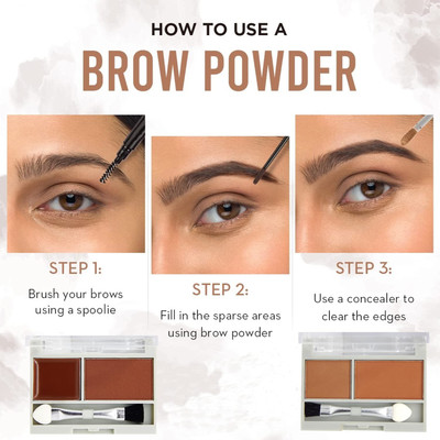 YAWI WATERE PROOF LONG WAER BEST LOOK EYE BROW POWDER 7.2 g(BROWN, LOGHT BROWN)
