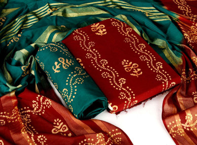 EXONIC Pure Cotton Self Design Salwar Suit Material