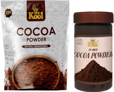 Mr.Kool Natural Unsweetened Cocoa Powder 500gm, O-reo Cocoa Powder 100gm.Pack Of 2. Combo(500-100)