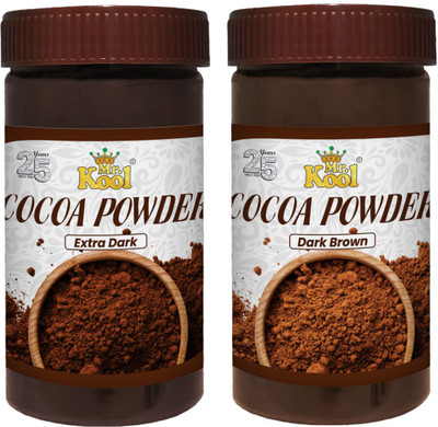 Mr.Kool Extra Dark Cocoa Powder and Dark Brown Cocoa Powder 100gm Each.Pack Of 2. Combo(100-100)