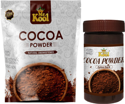 Mr.Kool Natural Unsweetened Cocoa Powder 500gm, Extra Dark Cocoa Powder 100gm.Pack Of 2. Combo(500-100)