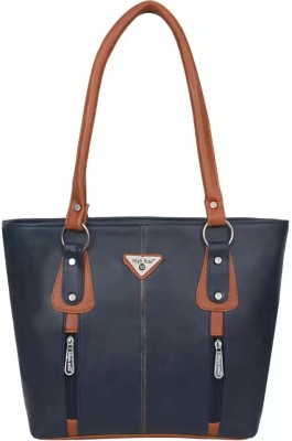 HIGH RISE Women Blue, Tan Shoulder Bag