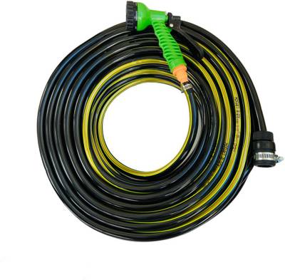 MASHKI Heavy Duty Black Gold Water Hose Pipe (Size : 1/2 inch - Length: 30 Meters) With Hose Pipe