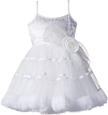 Fairy Dolls Indi Girls Midi/Knee Length Festive/Wedding Dress(White, Sleeveless)