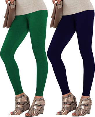 Lyra Ankle Length  Ethnic Wear Legging(Green, Blue, Solid)