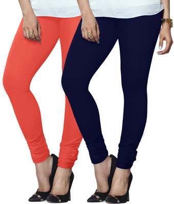 Lyra Churidar  Ethnic Wear Legging(Dark Blue, Pink, Solid)