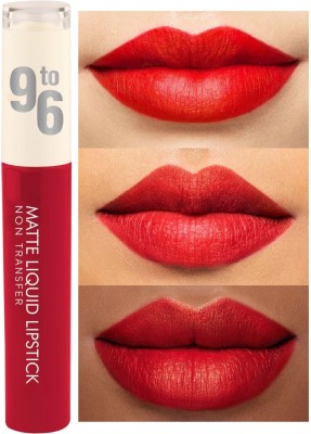 GULGLOW99 Liquid Red Color Matte Intense Color Payoff Kiss Proof Long Lasting Lipstick(Chilly Red, 6 ml)