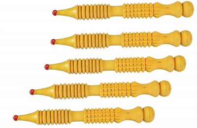 YKID B08RYTCXCY0011 Acupressure Prob Jimmy Set of 5 Wooden Ring Point Deluxe For Therapeutic Use Massager(Yellow)