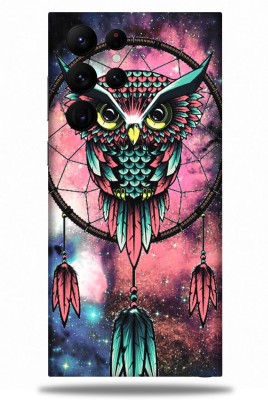 OggyBaba Samsung Galaxy S22 Ultra Mobile Skin(Dreamy Owl Multicolor Skin With Ultra Matte Finish)