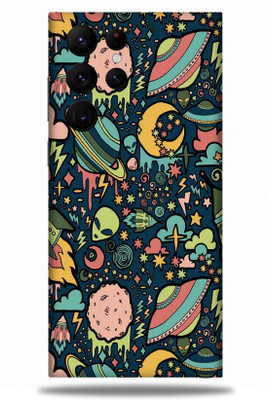 OggyBaba Samsung Galaxy S22 Ultra Mobile Skin(Space Graffiti Multicolor Skin With Ultra Matte Finish)