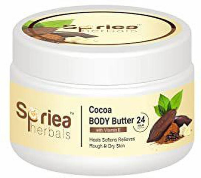 Spriea Herbals Natural Cocoa Butter Body Butter For Rough & Dry Skin(Pack Of 1, 200 Gm)(200 g)