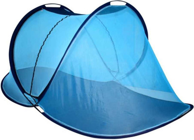 A One Polyester Adults Washable SINGLE BED MOSQUITO NET Mosquito Net(Blue, Tent)