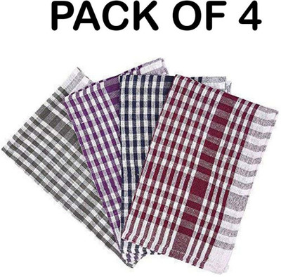 kitchenKing Multipurpose Kitchen Napkin Pack of 4 Multicolor Cloth Napkins(4 Sheets)