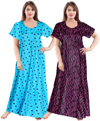 Sarthak Creation Women Nighty Set(Multicolor)