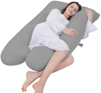 Cashmera Upgrade Model Pregnancy Pillow Microfibre Solid Pregnancy Pillow Pack of 1(Grey)