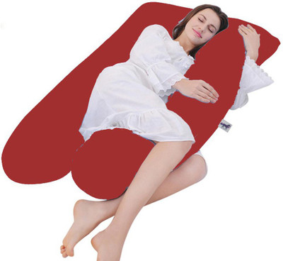 EVOL Microfibre Pregnancy Pillow Pack of 1 Solid Upgrade Model Pregnancy Pillow(Maroon)