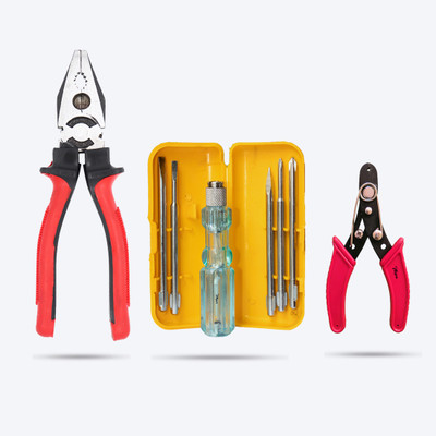 Hillgrove HGCM143M1 Combo of 3Pcs- Plier, 5in1 Screwdriver Set, Wire Cutter Hand Tools Kit Hand Tool Kit(3 Tools)