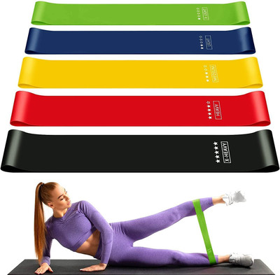anarjy Exercise Resistance Bands - 5 Levels Resistance for Strength Training Exercise Resistance Tube(Red, Yellow, Green, Blue, Black)