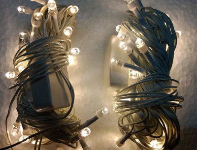 Sameer Enterprises 25 LEDs 0.2 m Gold Color Changing, Flickering, Steady String Rice Lights(Pack of 2)
