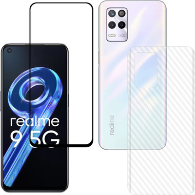 Vatsin Front and Back Tempered Glass for Realme 9 5G, Realme 9 5G (Back Carbon Fiber)(Pack of 2)