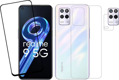 Vatsin Front and Back Tempered Glass for Realme 9 5G(Pack of 3)