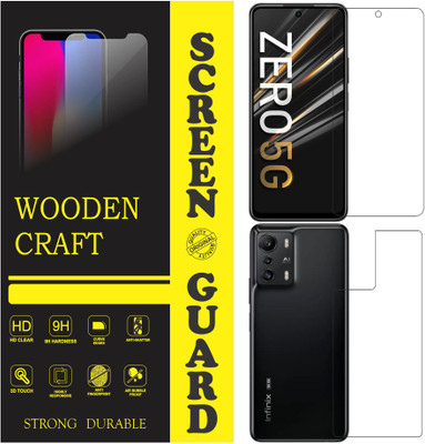 wooden craft Front and Back Tempered Glass for Infinix Zero 5G {Flexible}, X6815, X6815B, Zero 5G(Pack of 2)