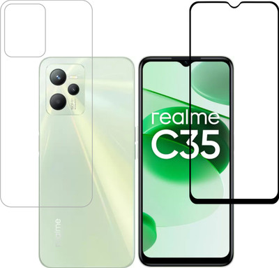 Ten To 11 Front and Back Tempered Glass for Realme C35(Pack of 2)
