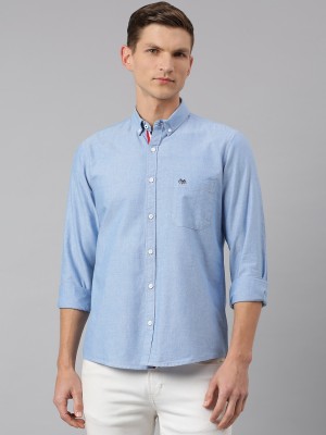 THOMAS SCOTT Men Solid Casual Blue Shirt