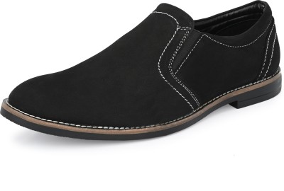 AUSERIO Genuine Leather Formal Shoes Slip On For Men(Black)