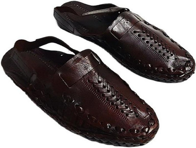 QADUMI Kolhapuris For Men(Brown , 8)
