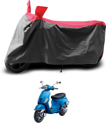 PAGORA Two Wheeler Cover for Piaggio(Vespa VXL, Grey, Red)