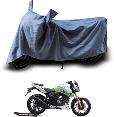 PAGORA Two Wheeler Cover for TVS(Apache RTR 200 Fi E100, Grey)