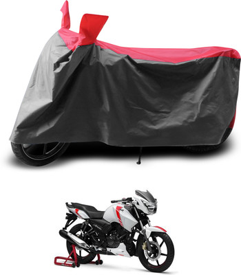 PAGORA Two Wheeler Cover for TVS(Apache 150, Grey, Red)