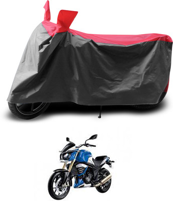 PAGORA Two Wheeler Cover for Mahindra(MOJO XT 300, Grey, Red)
