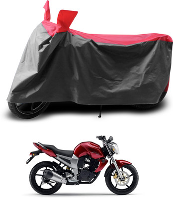PAGORA Two Wheeler Cover for Yamaha(FZ-S FI, Grey, Red)