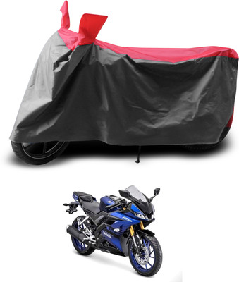 PAGORA Two Wheeler Cover for Yamaha(R15, Grey, Red)