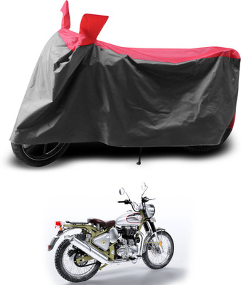 PAGORA Waterproof Two Wheeler Cover for Royal Enfield(Bullet Trials 500, Grey, Red)