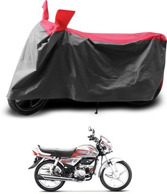 PAGORA Two Wheeler Cover for Hero(MotoCorp HF Deluxe, Grey, Red)