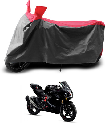 PAGORA Two Wheeler Cover for TVS(Apache RR 310, Grey, Red)