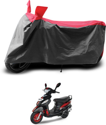 PAGORA Two Wheeler Cover for Mahindra(Duro 125, Grey, Red)