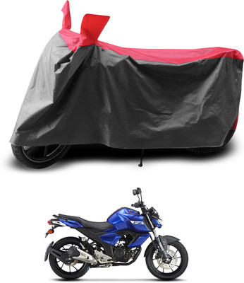 PAGORA Two Wheeler Cover for Yamaha(FZ S V3.0 FI, Grey, Red)