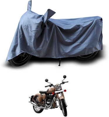 PAGORA Two Wheeler Cover for Royal Enfield(Classic Desert Storm, Grey)