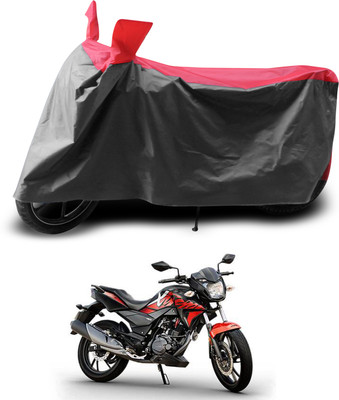PAGORA Two Wheeler Cover for Hero(CBZ TYPE 1, Grey, Red)