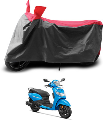 PAGORA Two Wheeler Cover for Hero(Pleasure+ 110, Grey, Red)