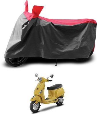 PAGORA Two Wheeler Cover for Piaggio(Vespa LX 125, Grey, Red)