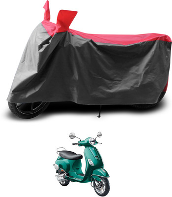 PAGORA Two Wheeler Cover for Piaggio(Vespa VXL 150, Grey, Red)