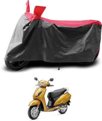 PAGORA Two Wheeler Cover for Honda(Activa 6G, Grey, Red)