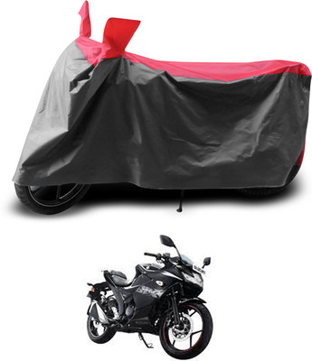 PAGORA Two Wheeler Cover for Suzuki(Gixxer SF 150, Grey, Red)