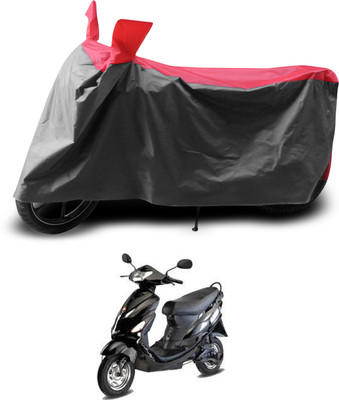PAGORA Two Wheeler Cover for Hero(Electric Wave Dx, Grey, Red)